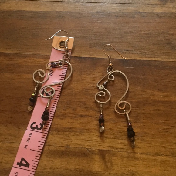 Wire & Bead Earrings - Picture 3 of 4